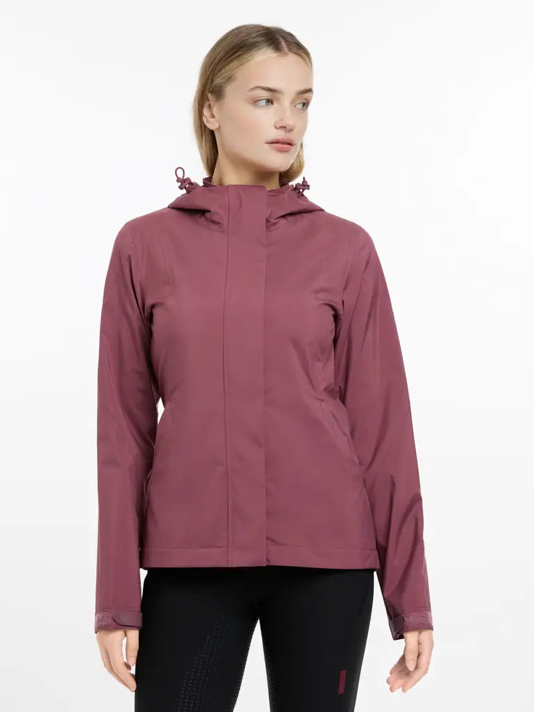 LeMieux Isla Rosewood Short WaterProof Jacket Front Pockets Side Pockets Patch Pockets