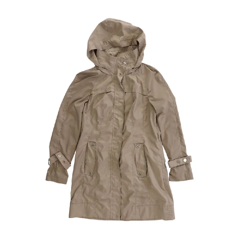 Khaki Solid Lightweight Jacket Anorak Shell Jacket Lightweight Jacket