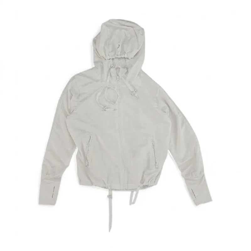 White Solid Jacket Front Pockets Side Pockets Patch Pockets
