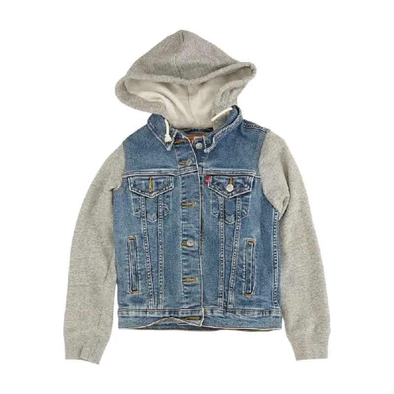Blue Color Block Denim Jacket Rayon Jacket Velvet Jacket Corduroy Jacket