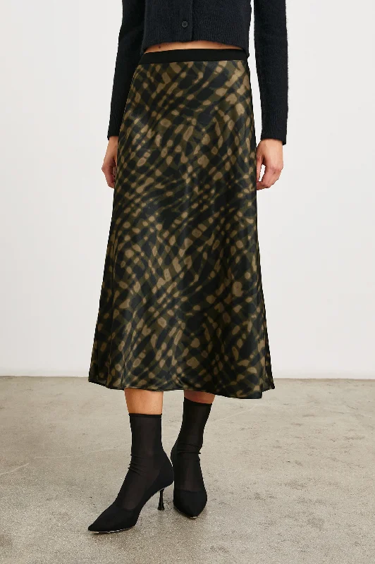 BERLIN SKIRT - CYPRESS satin skirt smooth