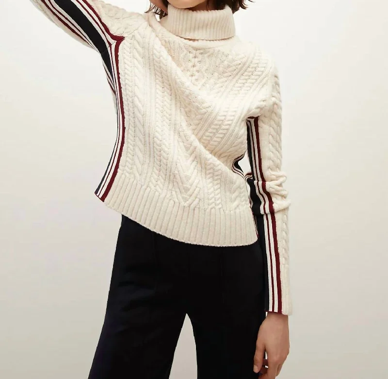 Maril Lambswool Turtleneck Sweater In Off White Faux Fur Fabric Real Fur Fabric Shearling Fabric Maril Lambswool Turtleneck Sweater In Off White Faux Fur Fabric Real Fur Fabric Shearling Fabric
