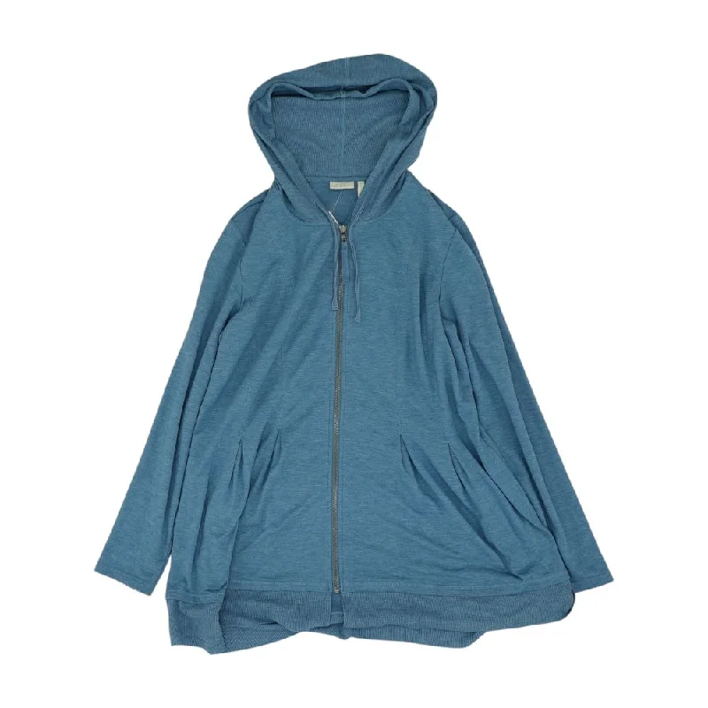 Blue Solid Lightweight Jacket Fitted Jacket Loose Jacket Oversized Jacket