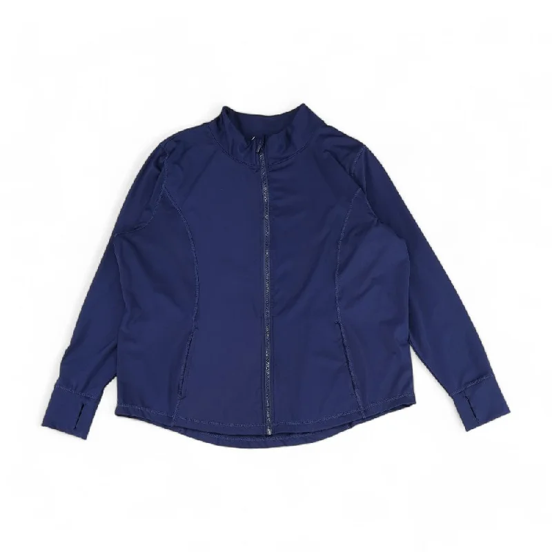 Navy Solid Lightweight Jacket Tailored Jacket Straight Jacket A-Line Jacket