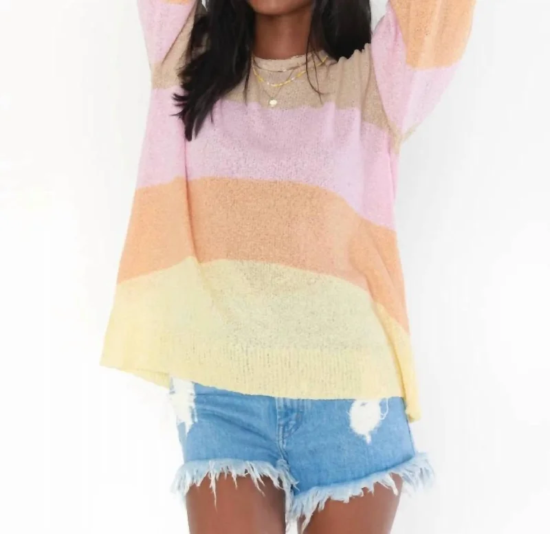 Pismo Sweater in Sunny Stripe Oversized Loose Flowy