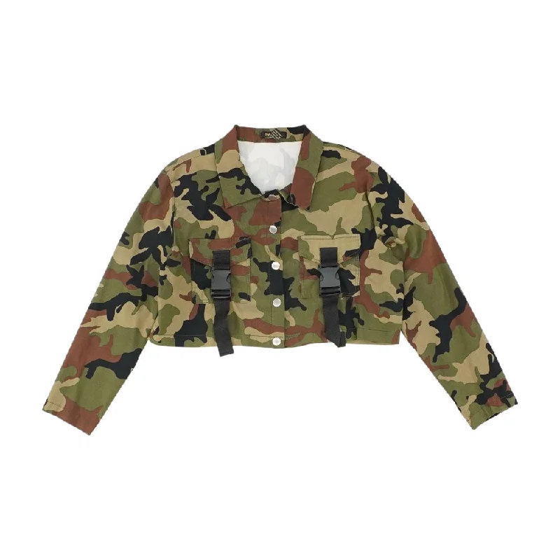Green Camo Lightweight Jacket Satin Fabric Silk Fabric Chiffon Fabric
