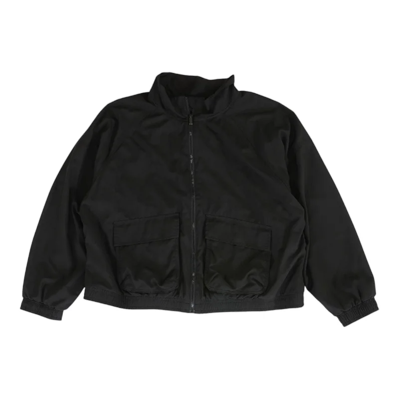 Black Solid Lightweight Jacket Satin Jacket Silk Jacket Chiffon Jacket