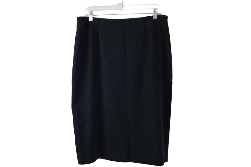 Kasper Navy Blue Skirt | 14 linen skirt natural
