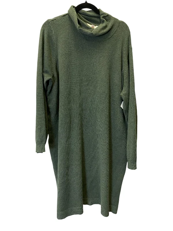 Dress Sweater By Terra & Sky In Green, Size: 3x Fitted Slim Tailored