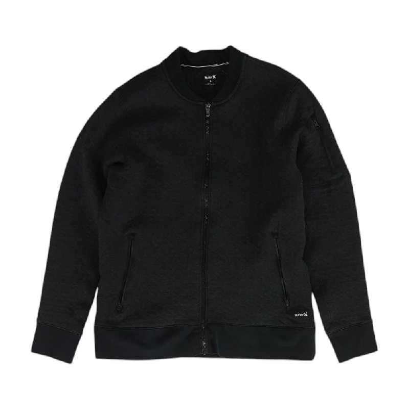Black Solid Lightweight Jacket Wool Jacket Cashmere Jacket Tweed Jacket