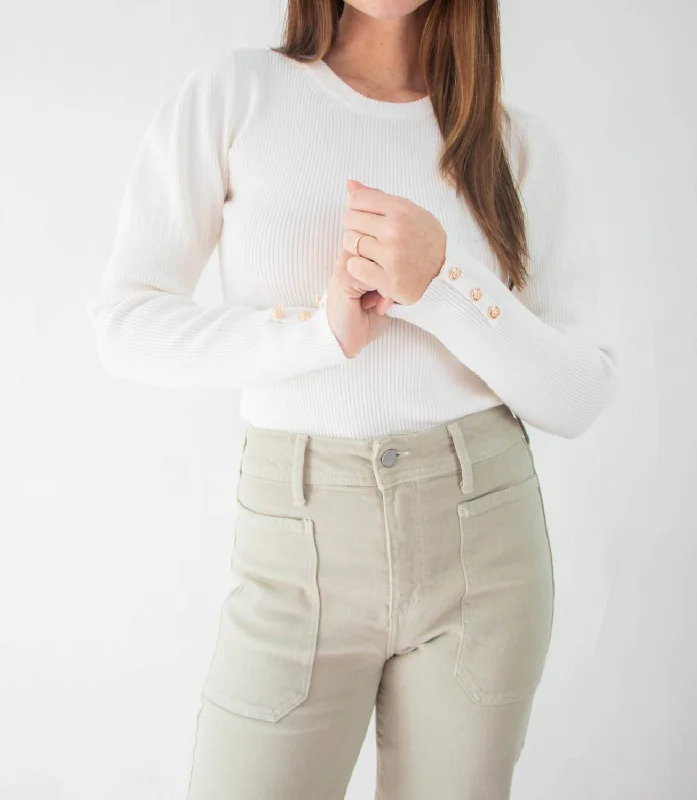 Winter Wonders Sweater in Cream Thin Thick Dense
