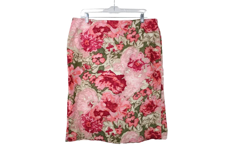 Talbots Pink Skirt | 16 asymmetrical skirt cut