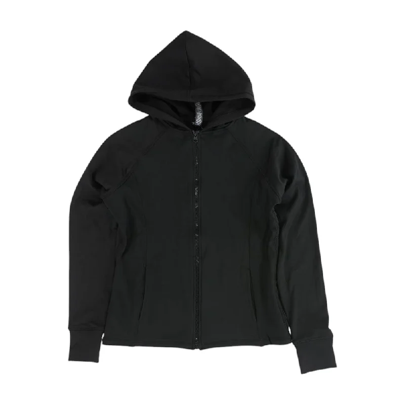 Black Solid Active Jacket Welt Pockets Slit Pockets Flap Pockets