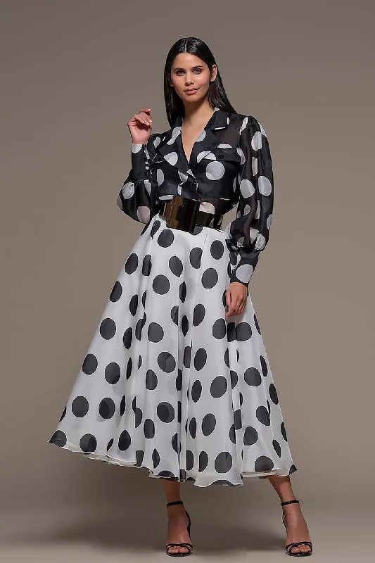 Polka Dot Top and Skirt zip skirt side