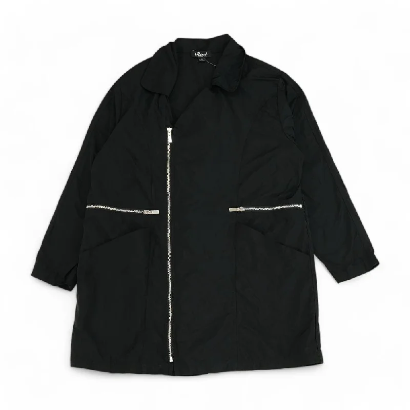 Black Solid Lightweight Jacket Knit Jacket Woven Jacket Fleece Jacket