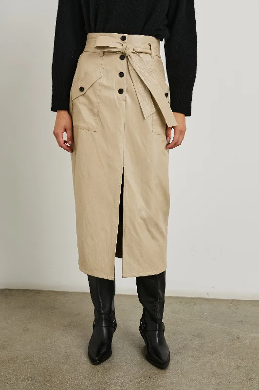 EDEM SKIRT - DUNE belted skirt waist