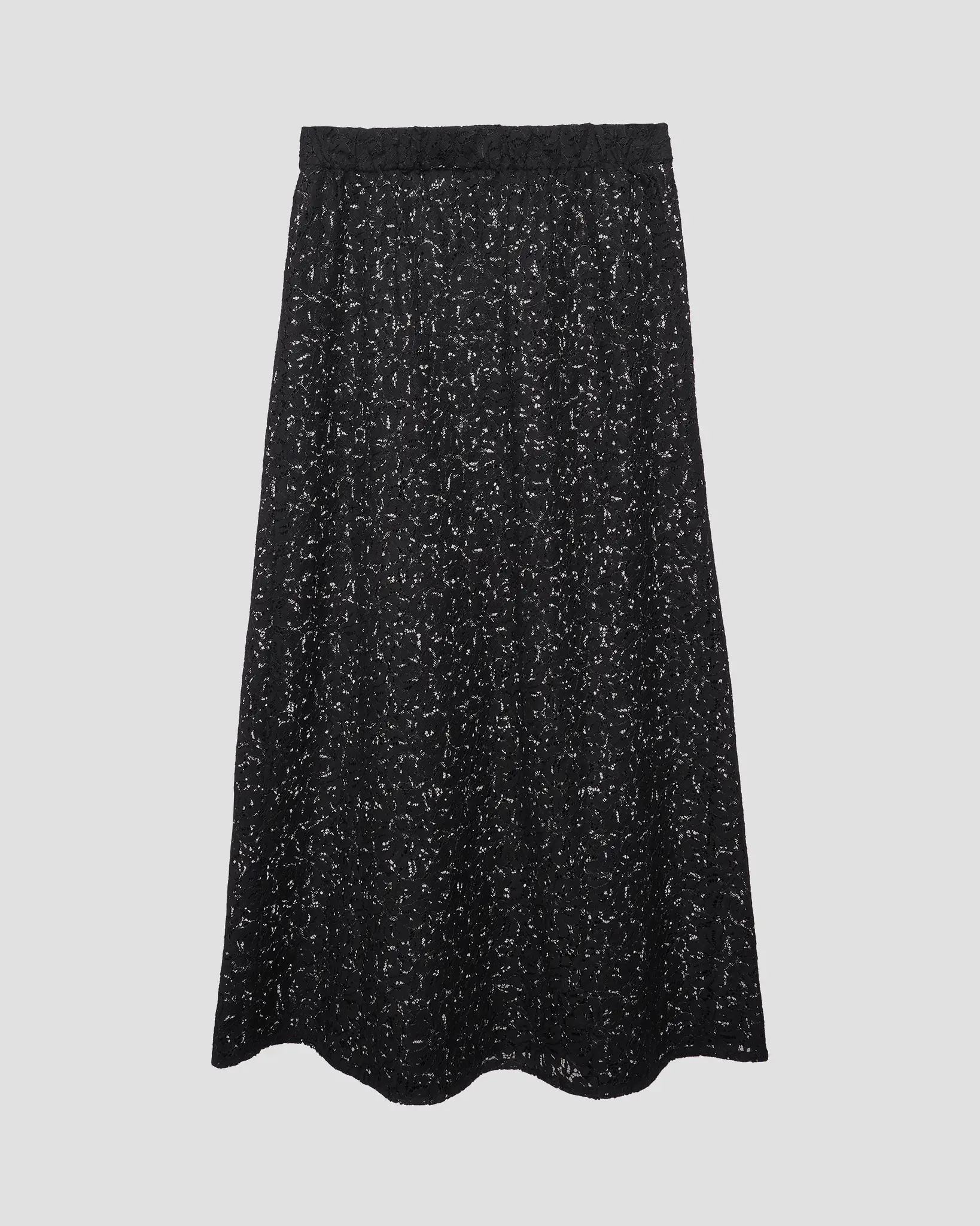 MADELIN SKIRT IN BLACK ruffled skirt detail