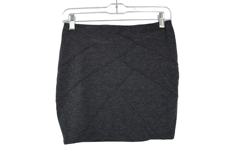 Basic House Dark Gray Fitted Mini Skirt | S vintage skirt charm