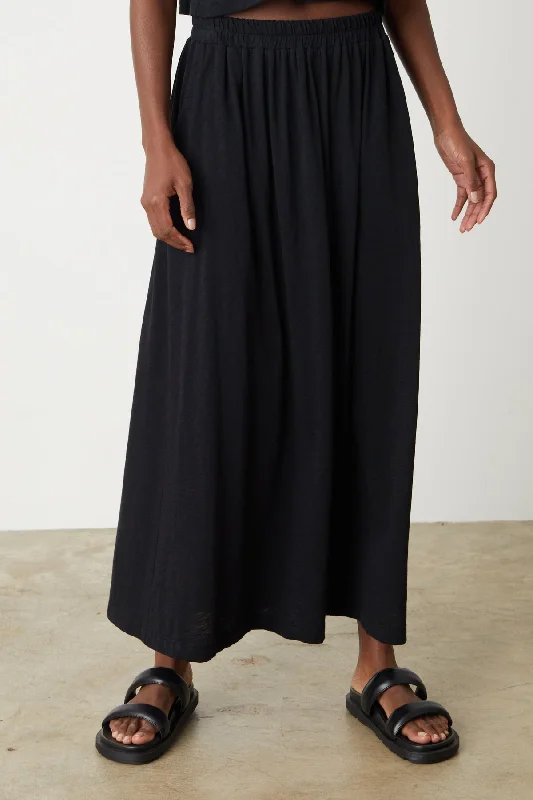 GWEN COTTON SLUB MAXI SKIRT midi skirt versatile