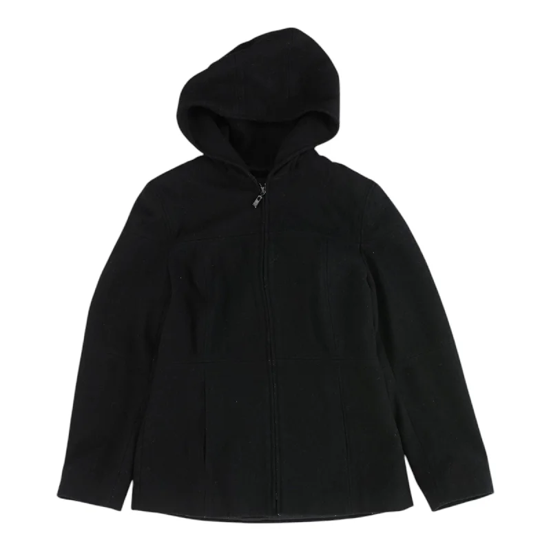Black Solid Lightweight Jacket Cardigan Sweater Pullover