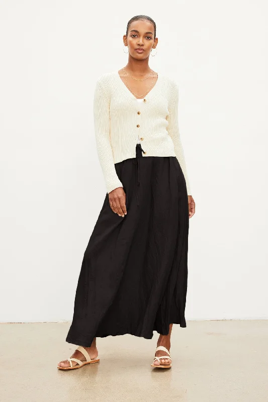 BAILEY LINEN MAXI SKIRT corduroy skirt cozy
