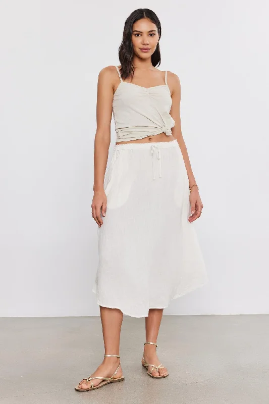 NEMY LINEN SKIRT leather skirt modern
