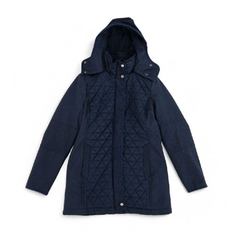 Navy Solid Puffer Jacket Herringbone Jacket Houndstooth Jacket Plaid Jacket