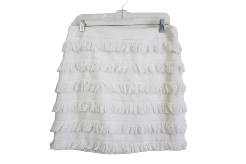 The Limited White Fringe Skirt | 8 leather skirt refined