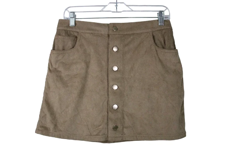 Express Tan Suede Finish Skirts | 4 wool skirt warm