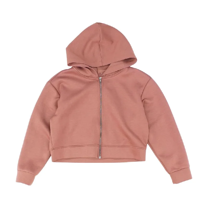 Brown Solid Lightweight Jacket Hoodie Zip-Up Jacket Button-Up Jacket
