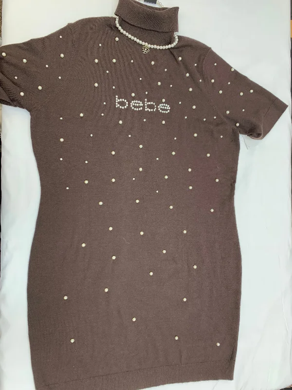 Dress Sweater By Bebe In Brown, Size: 1x Neon Metallic Matte