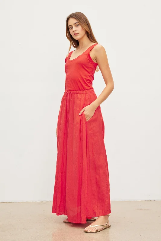 BAILEY LINEN MAXI SKIRT corduroy skirt durable