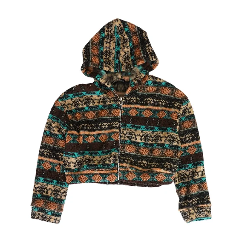 Multi Graphic Lightweight Jacket Snapped Jacket Toggled Jacket Drawstring Jacket