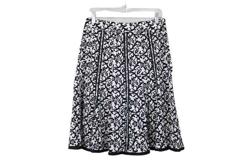 Willi Smith Black White Skirt | 8 velvet skirt sumptuous