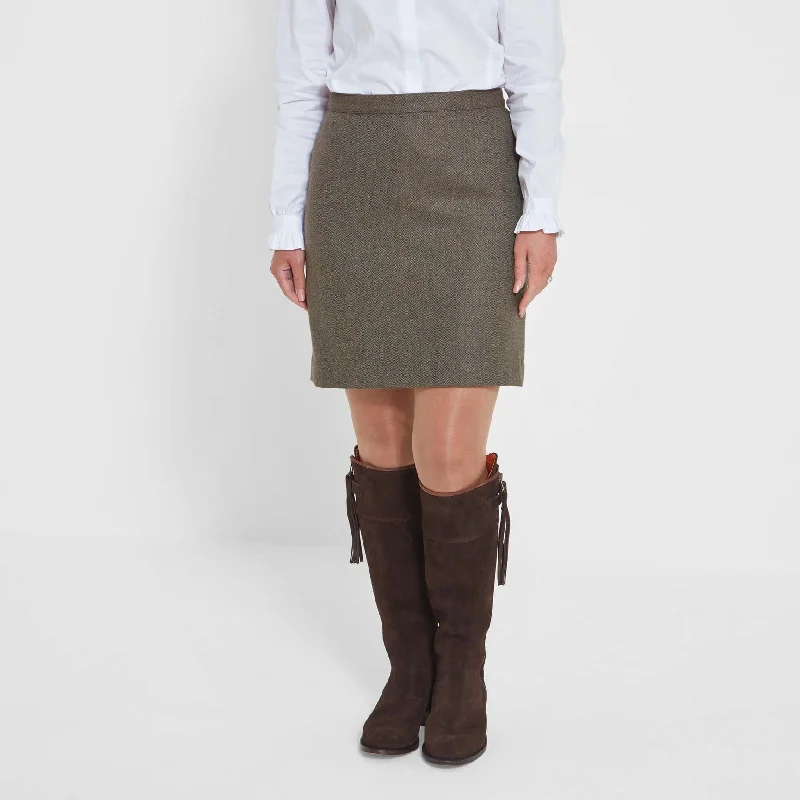 Ladies Beauly Tweed Skirt silk skirt sleek