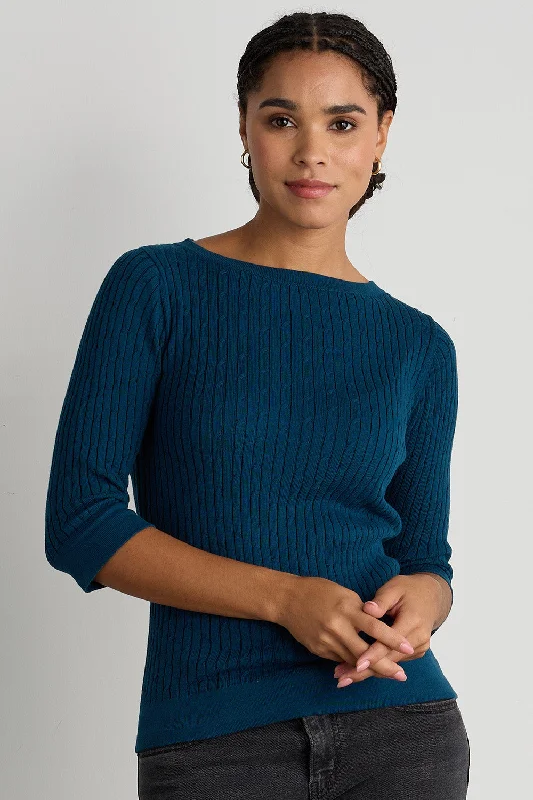 Women's Organic Cotton Cable Knit Boat Neck Sweater Boat Neck Shawl Collar Notched Collar Women's Organic Cotton Cable Knit Boat Neck Sweater Boat Neck Shawl Collar Notched Collar