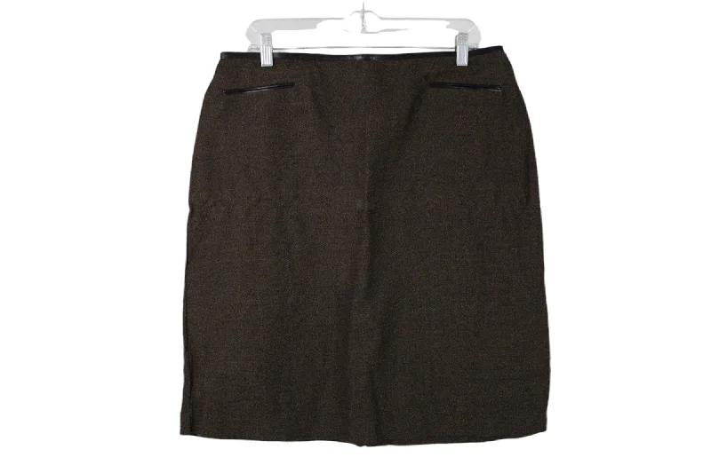 Merona Brown Skirt | 14 cashmere skirt soft
