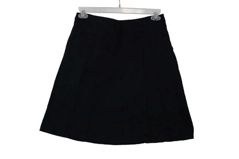 Old Navy Black Cotton Skirt | 10 leather skirt sleek