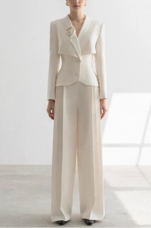 Aerora Jacket + Skirt Set Appliqued Jacket Beaded Jacket Sequined Jacket