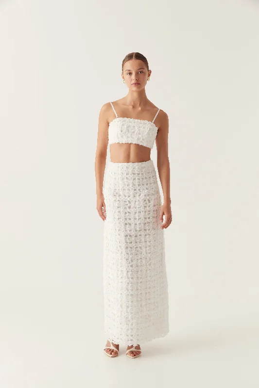 Quintette Textured Midi Skirt casual skirt length