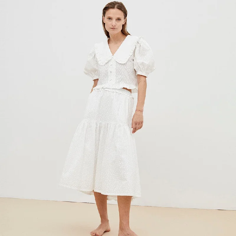 Antonella Woman Skirt - Off White low waist skirt