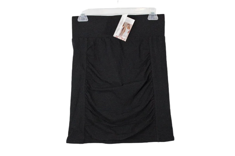 NEW Simply Noelle Black Scrunch Skirt | S/M (8-10) high slit skirt