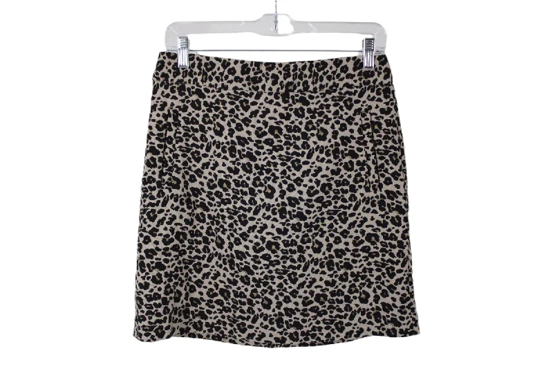 LOFT Cheetah Print Skirt | 4 silk skirt lustrous