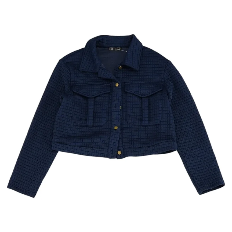 Navy Solid Lightweight Jacket Trench Coat Raincoat Waterproof Jacket