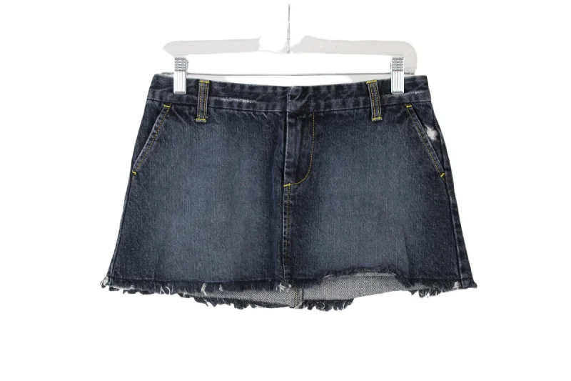 Blue Asphalt Denim Mini Skirt | 3 breathable skirt fabric
