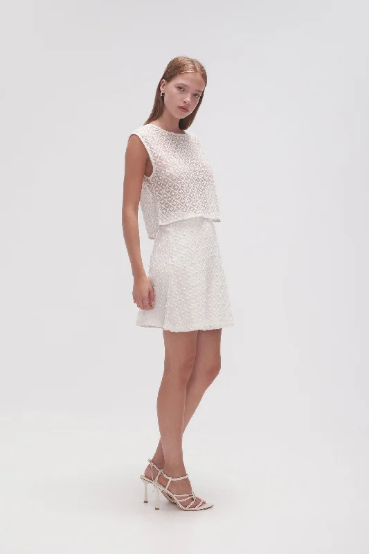 Freya Diamond Pearl Mini Skirt wrap skirt elegant