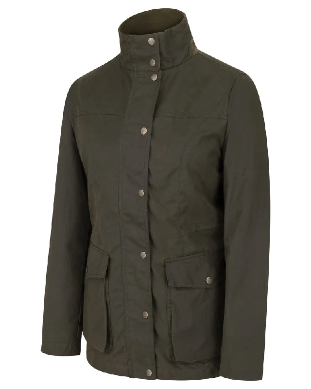 Hoggs Caledonia Ladies Wax Jacket Olive Wool Jacket Cashmere Jacket Tweed Jacket