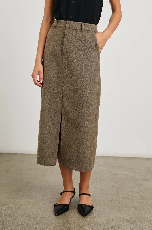 CAROLINA SKIRT - HAZELNUT corduroy skirt textured