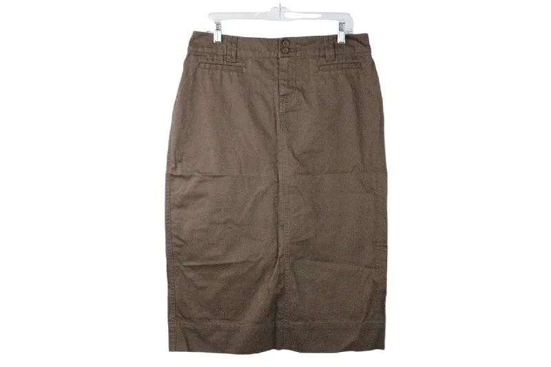 Christopher & Banks Brown Skirt | 12 wool skirt thick