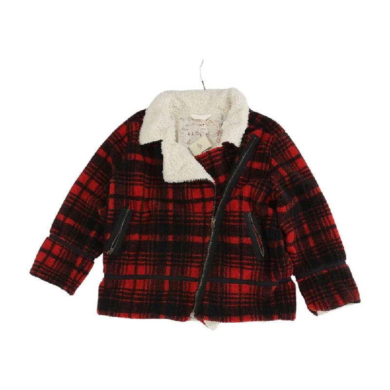 Red Plaid Jacket Fitted Jacket Loose Jacket Oversized Jacket